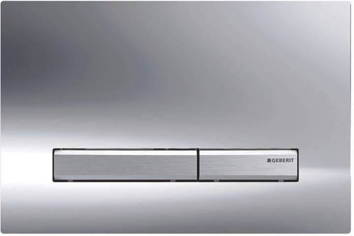 Смывная клавиша Geberit Sigma 50 New (115.788.21.2) (рамка хром глянцевый/кнопки сталь)