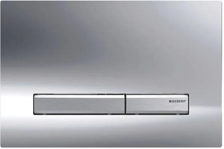 Смывная клавиша Geberit Sigma 50 New (115.788.21.2) (рамка хром глянцевый/кнопки сталь)