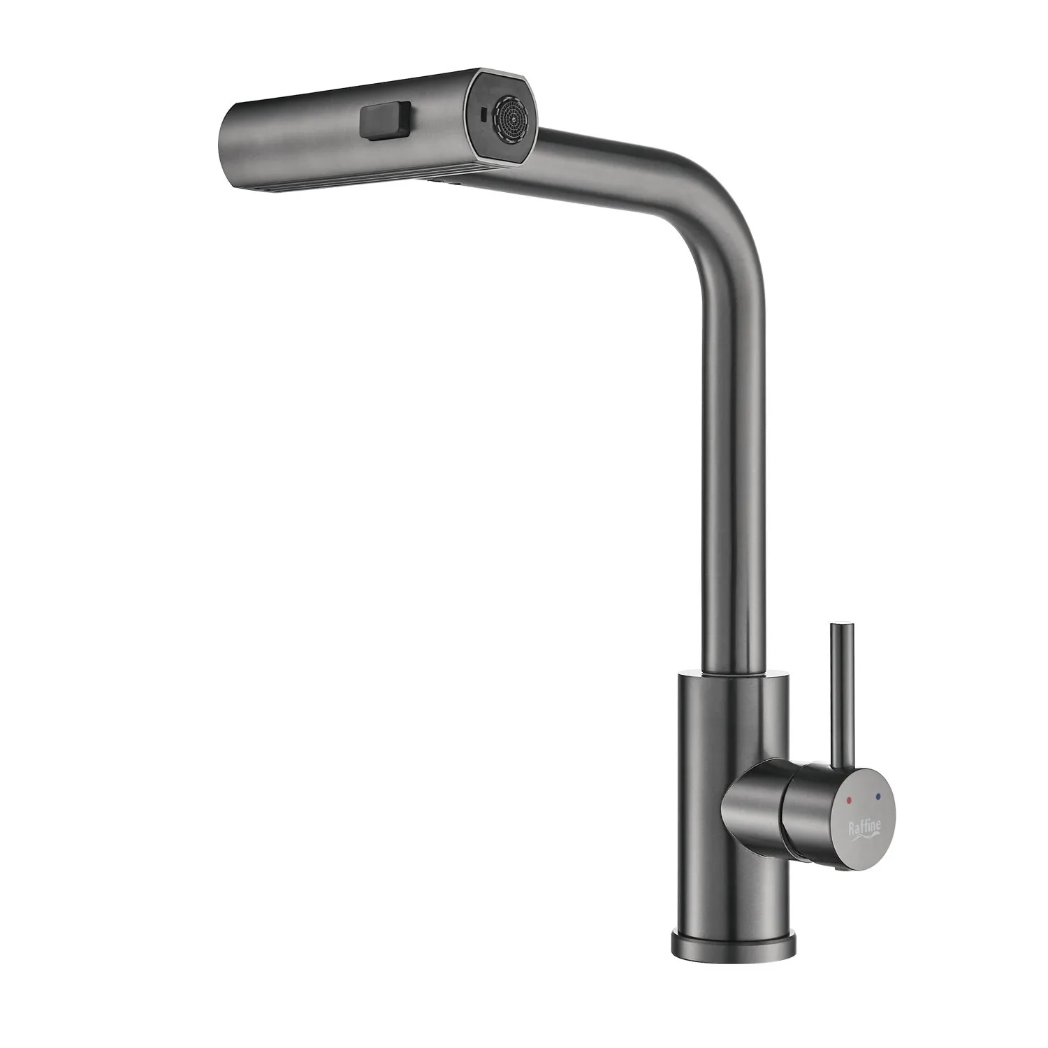 Смеситель для кухни с мультифункциональным изливом Raffine F203T, оружейная сталь