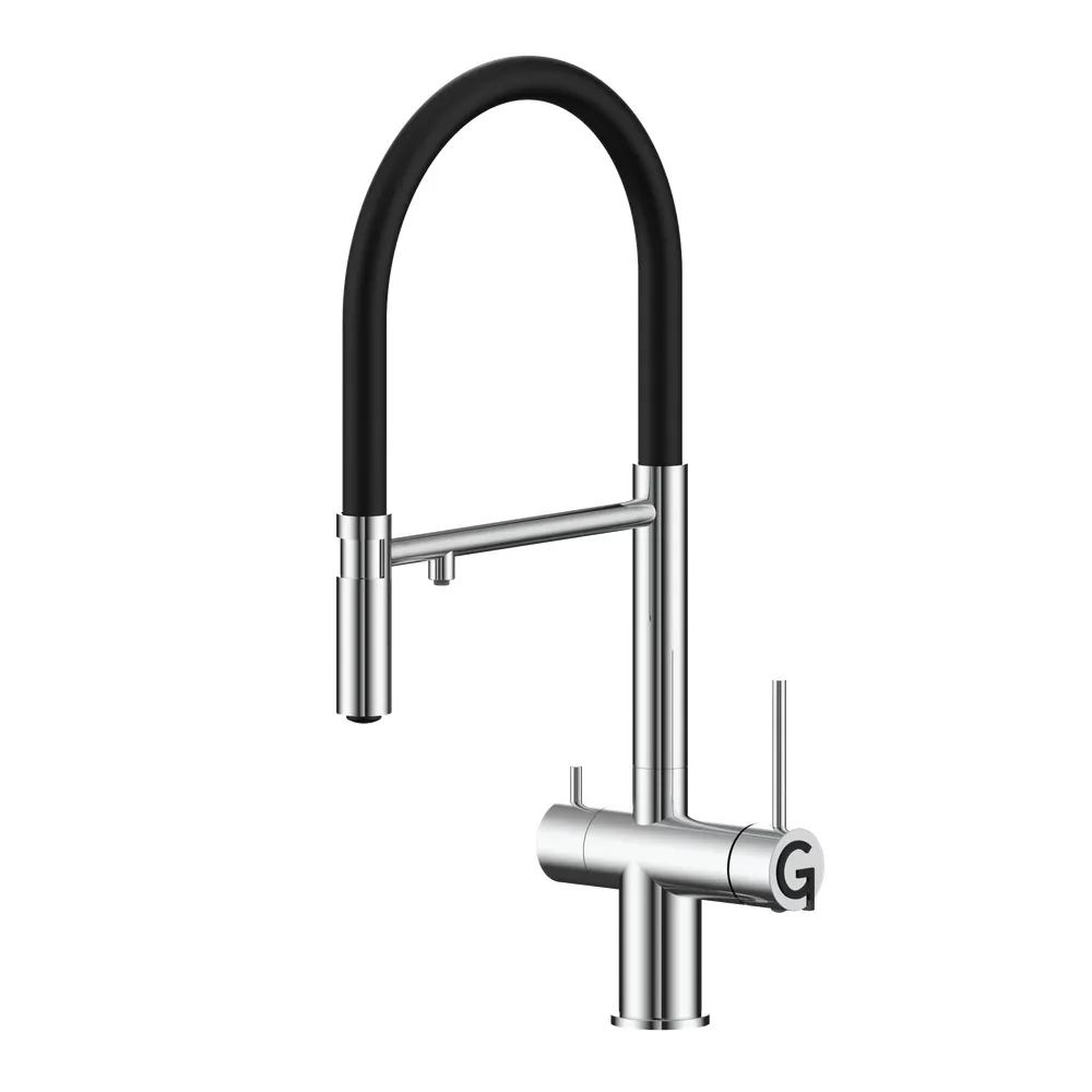 Смеситель для кухни с подключением фильтра Rivelato Adria 1523517, хром