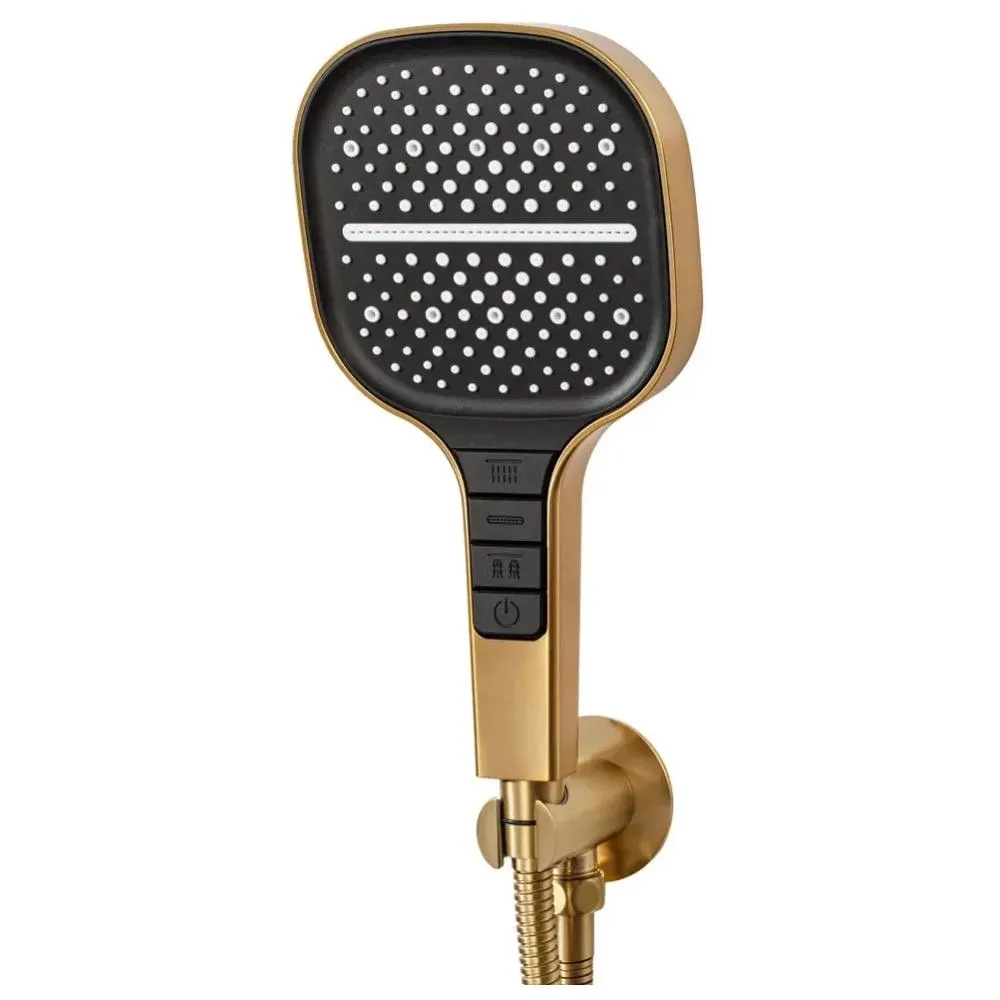 Душевая система встраиваемая (без излива) Hansberge H6090MG, матовое золото