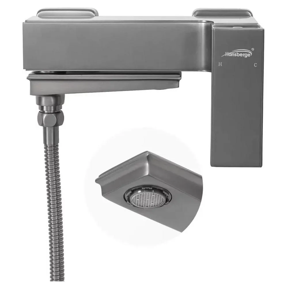 Смеситель для ванны Hansberge H4070BG, графит