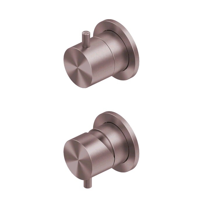 Смеситель для душа Quadro design Source, на 2 потребителя, золото розовое (12 47.00 OR)