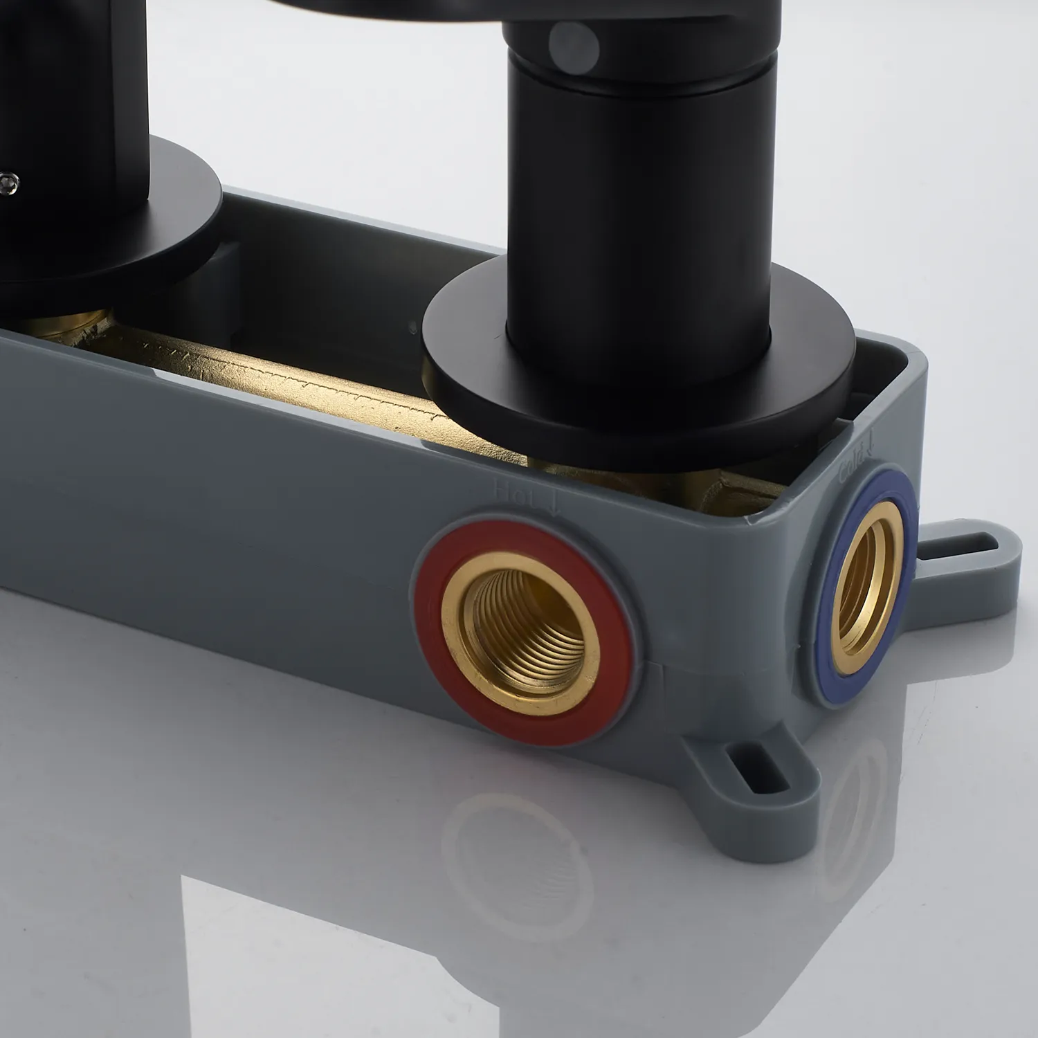 Смеситель для раковины встраиваемый Shevanik S4341H, черный