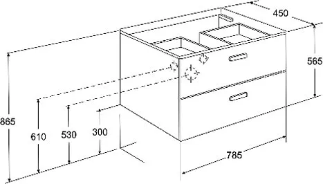 Тумба под умывальник Roca Victoria Nord 80 белый (ZRU9000032)