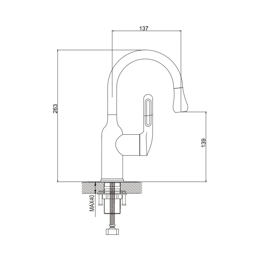 Смеситель для раковины Raffine F101C, белый