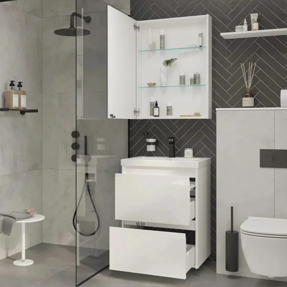 Тумба с раковиной подвесная Velvex Klaufs tp.KLA.COM.60.2Y, 60 см