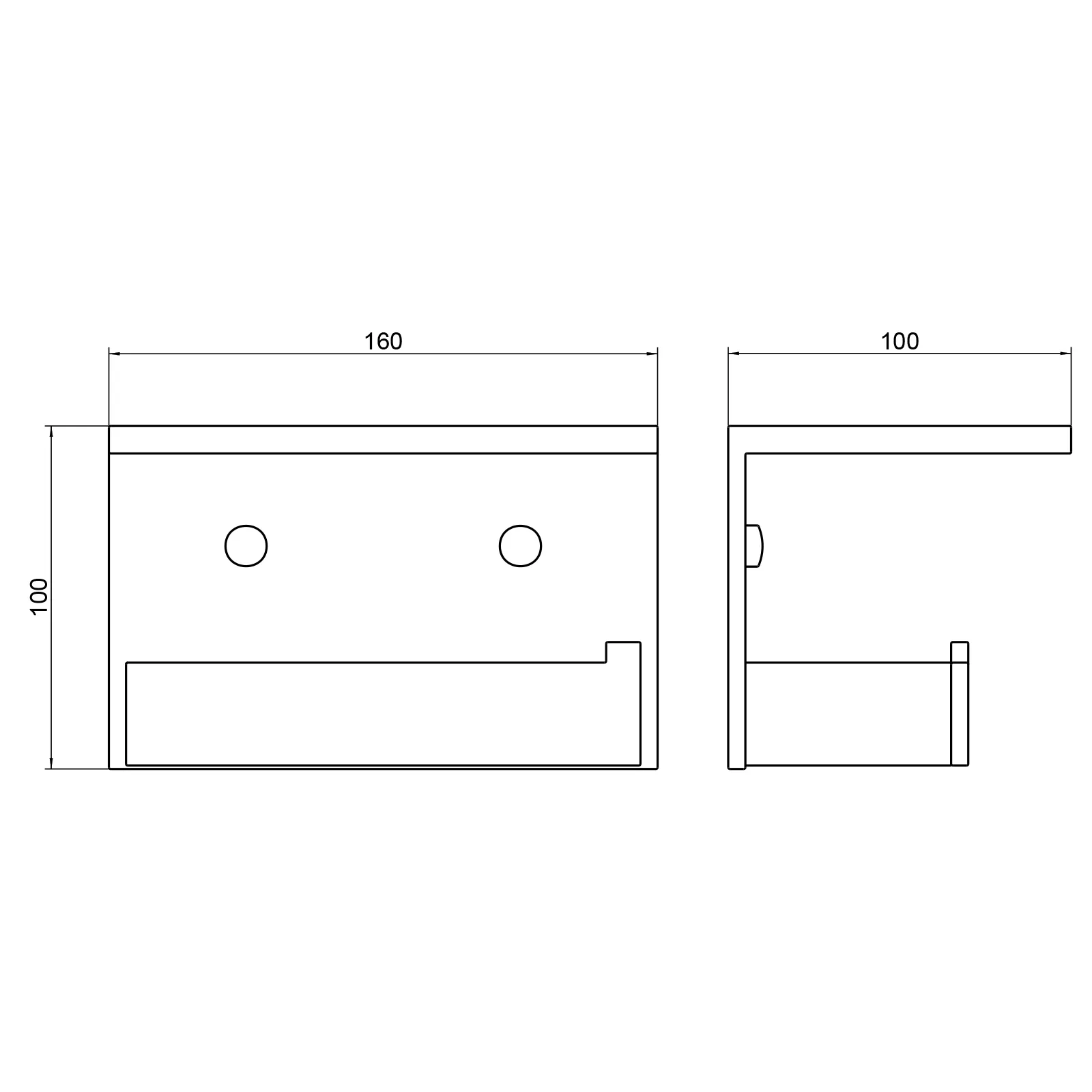 Бумагодержатель с полкой для телефона Timo Petruma черное золото (15243/18)