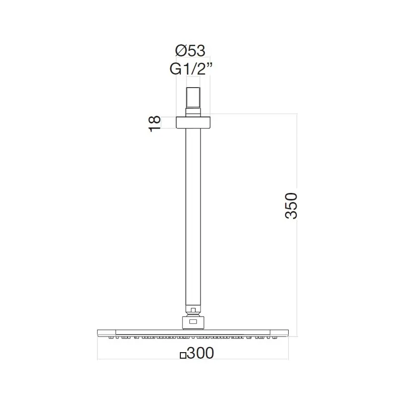 Верхний душ Webert AC0943010, золото