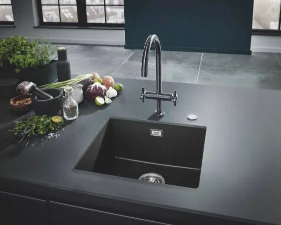 31653AP0 Grohe K700U Мойка с одной чашей, 457 x 406 мм, черный гранит (6шт.-пал.)
