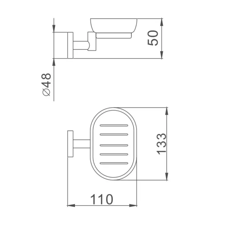 Мыльница D-Lin D220100, хром