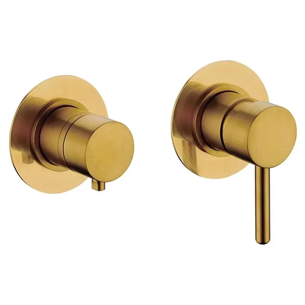 Душевая система встраиваемая (без излива) Grocenberg GB5090GL, брашированное золото