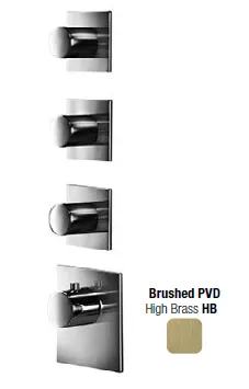 Смеситель для душа Almar Water Control High Flow, на 3 потребителя, High Brass Brushed PVD (E180083.HB)