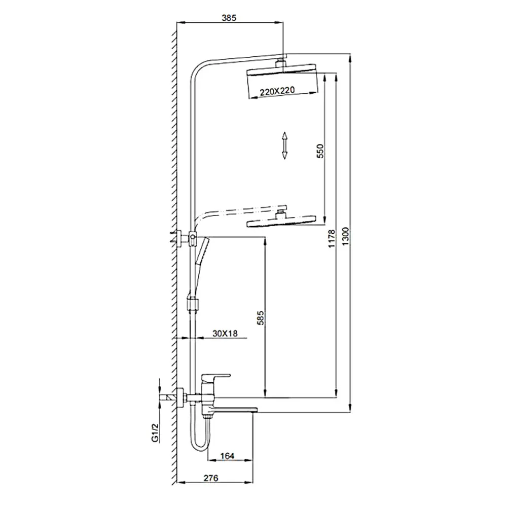 Душевая система FRAP F2460, хром