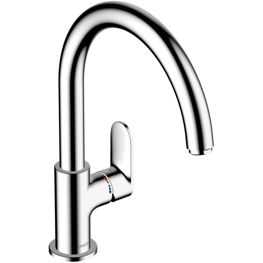 Смеситель для кухни HANSGROHE Vernis Blend M35 260 мм, c поворотным изливом, хром (71870000)