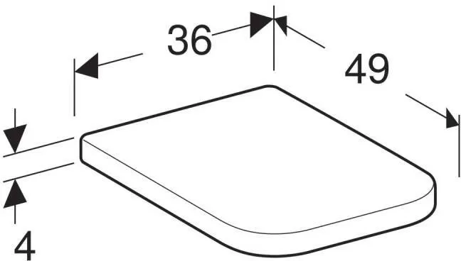 Крышка-сиденье Geberit Renova Nr.1 Plan с механизмом плавного закрывания (soft close) 572120000