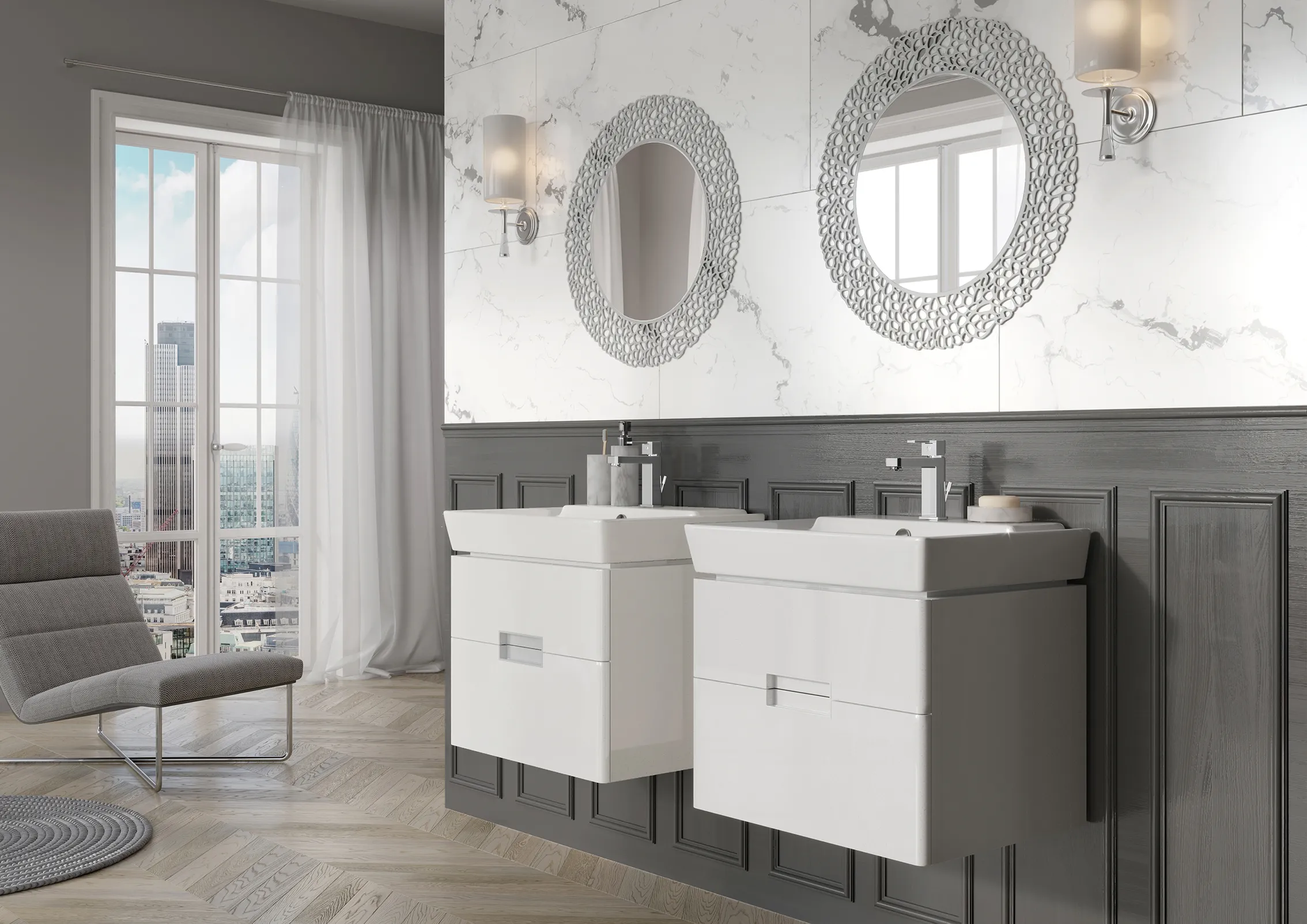 Смеситель для раковины Fiore KALOS 76CR7420, хром