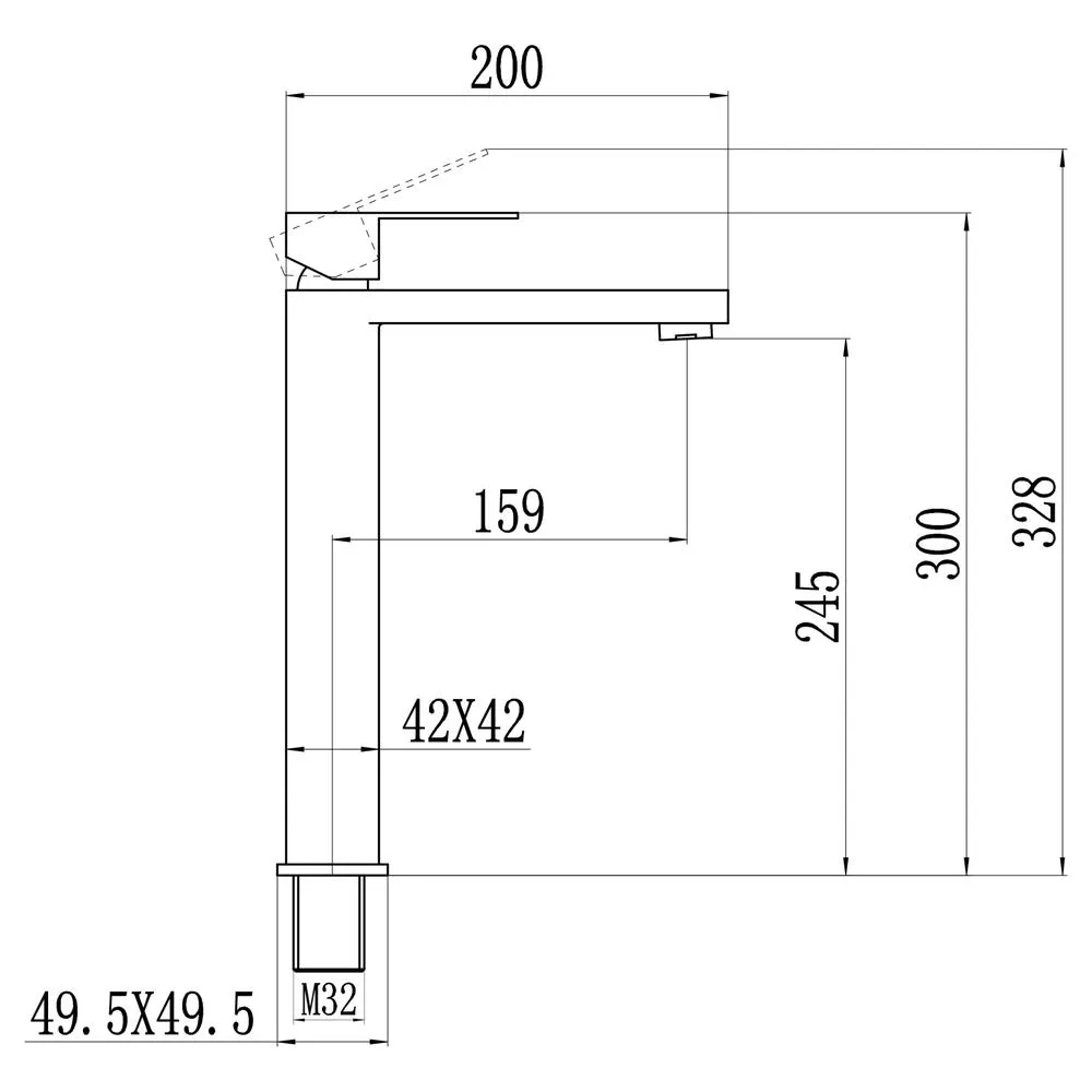 Смеситель для раковины высокий Fmark FS8711A, хром