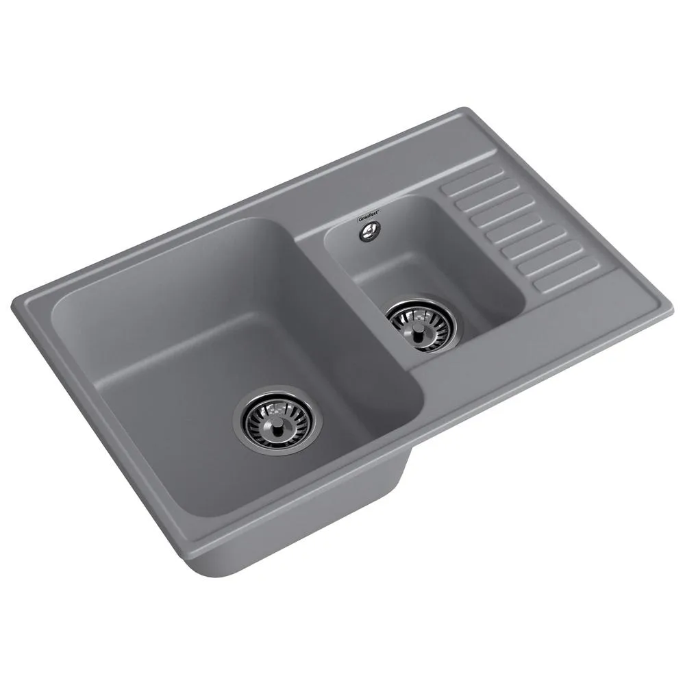 Кухонная мойка GranFest QUARZ 21К, темно-серый