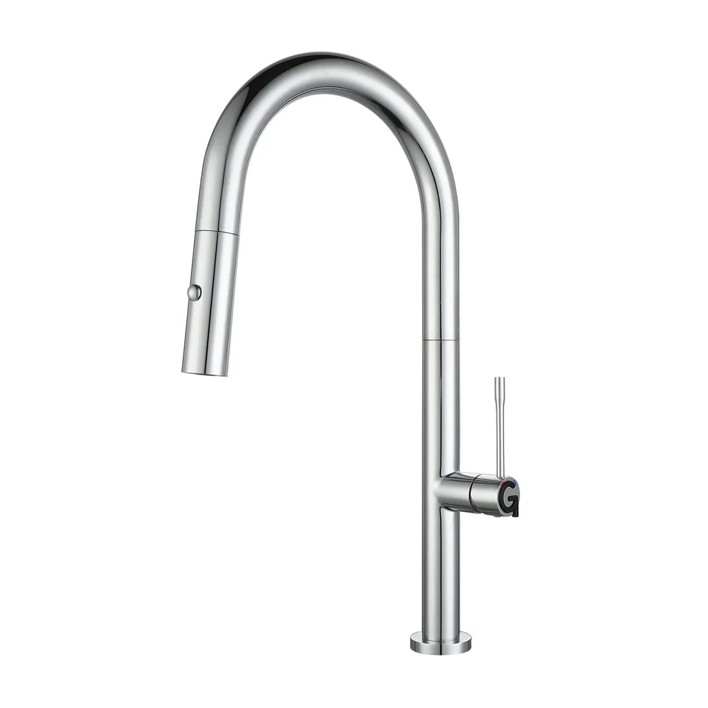 Смеситель для кухни с выдвижным изливом Rivelato Asti 3972500, хром