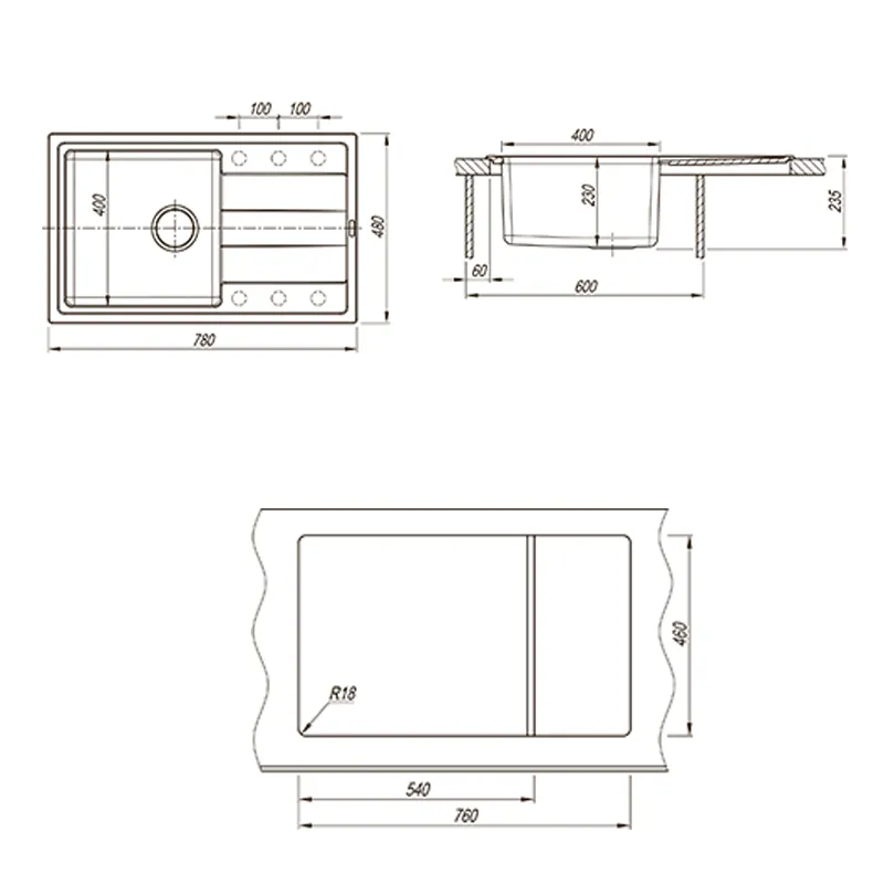 Кухонная мойка Florentina КОМБИ 21.395.D0780.201, жасмин