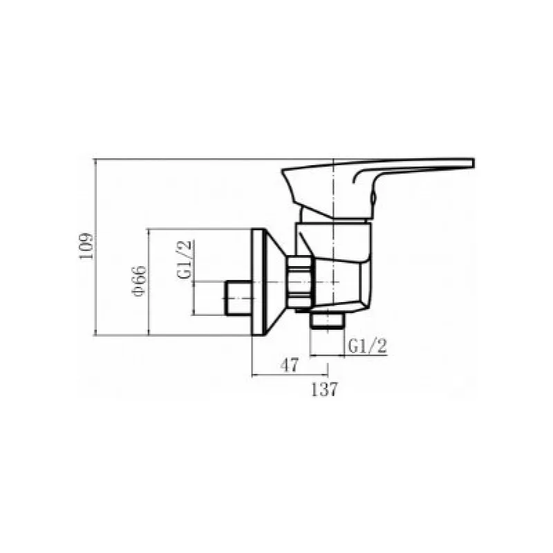Смеситель для душа D-Lin D160302-2, хром