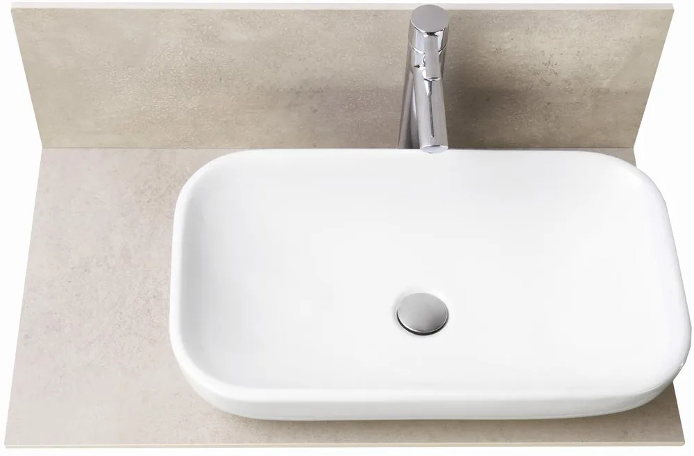 Столешница под раковину Aquaton с панелью Мишель 100 керамогранит 1A253303MIX40