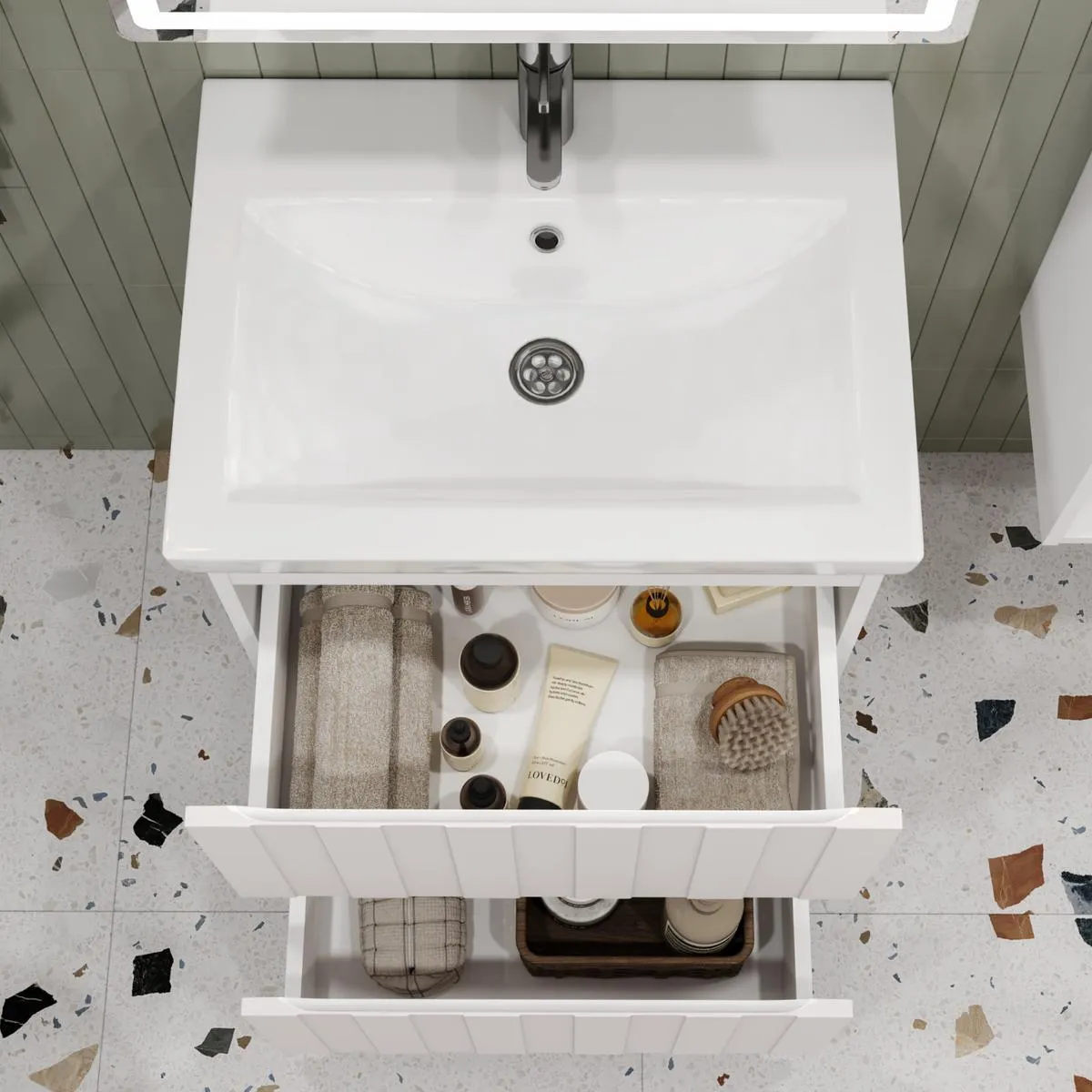 Тумба с раковиной напольная VIGO Finlay tn.FIN.COM.60.2Y, 60 см