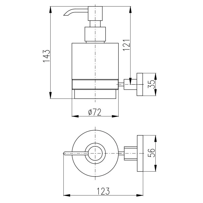 Дозатор жидкого мыла Rav Slezak YUKON YUA0303CB, хром/белый