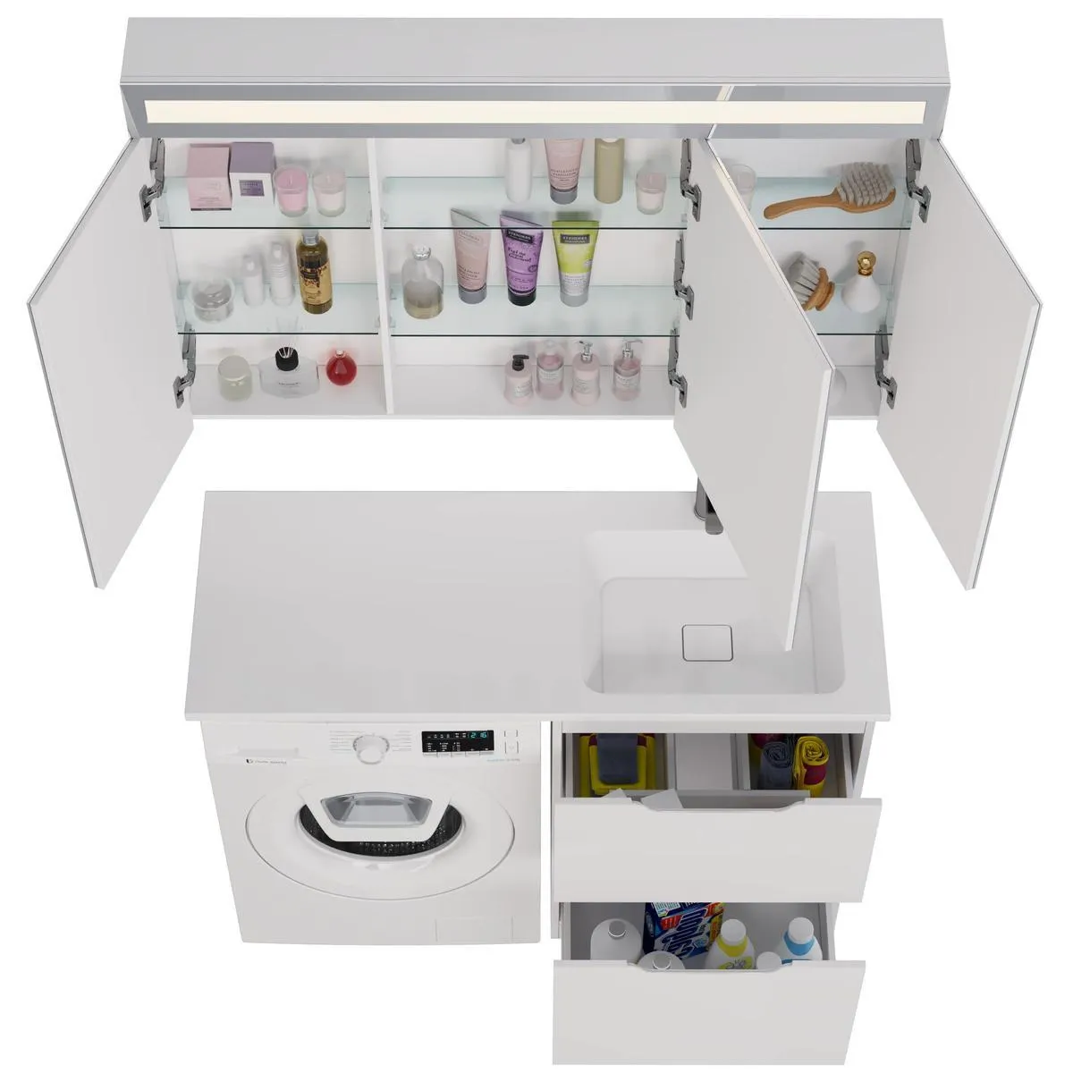 Тумба под раковину напольная Dreja Bona 60 см, белый