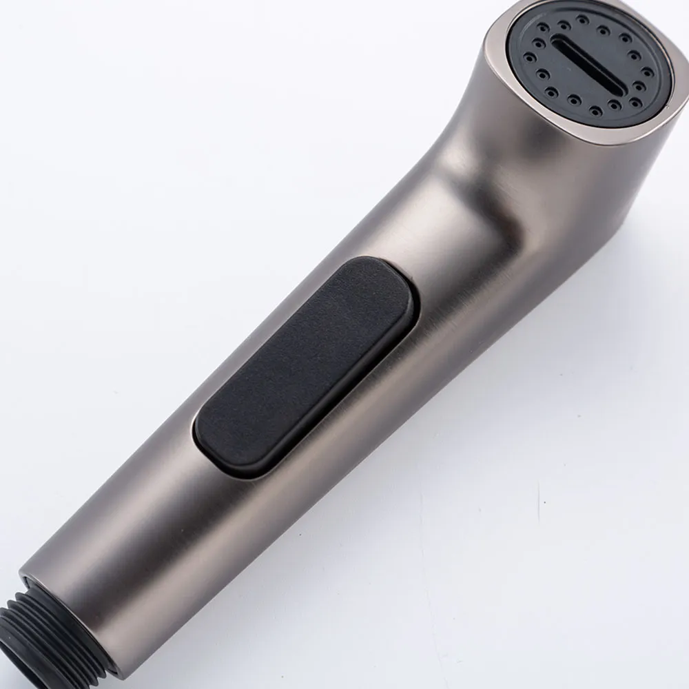 Гигиенический душ со смесителем и полочкой FRAP F2076-9, оружейная сталь