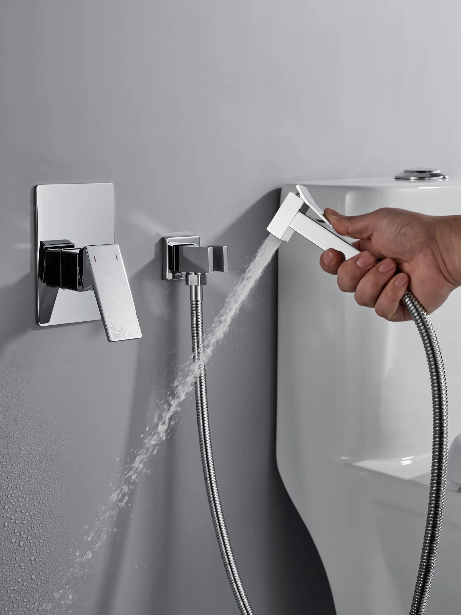 Гигиенический душ со смесителем Rose R2805, хром