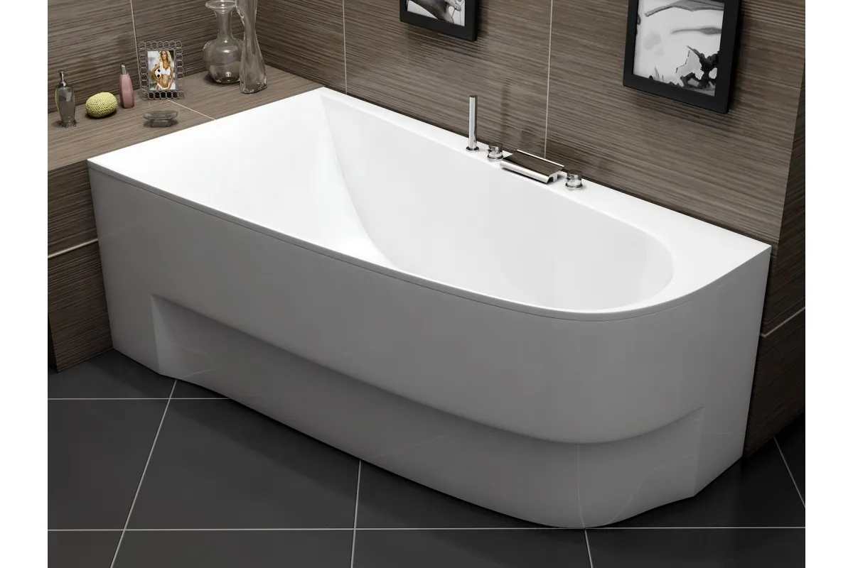 Ванна акриловая левосторонняя Vayer BOOMERANG Гл000010850, 150x90