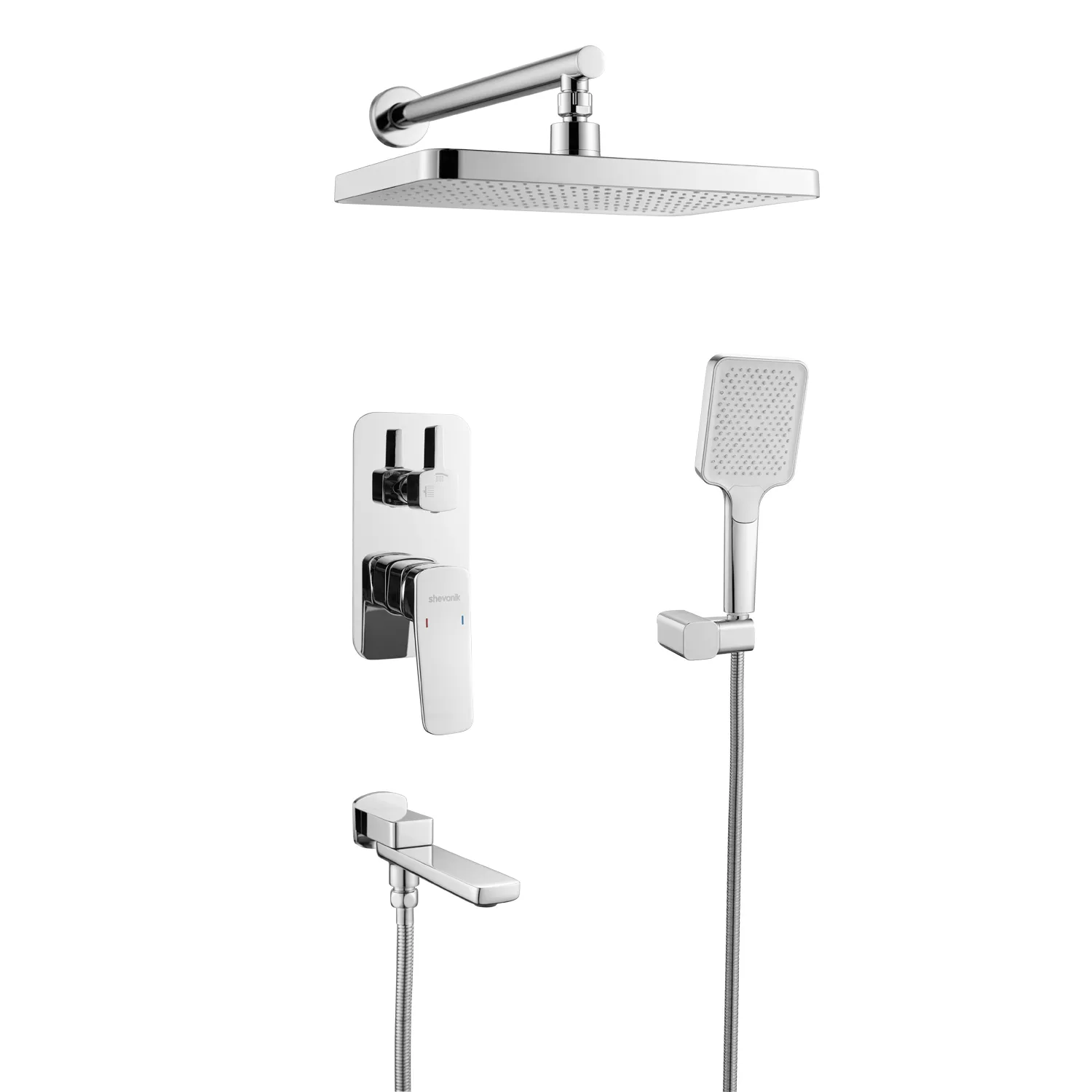 Душевая система встраиваемая Shevanik S9935, хром