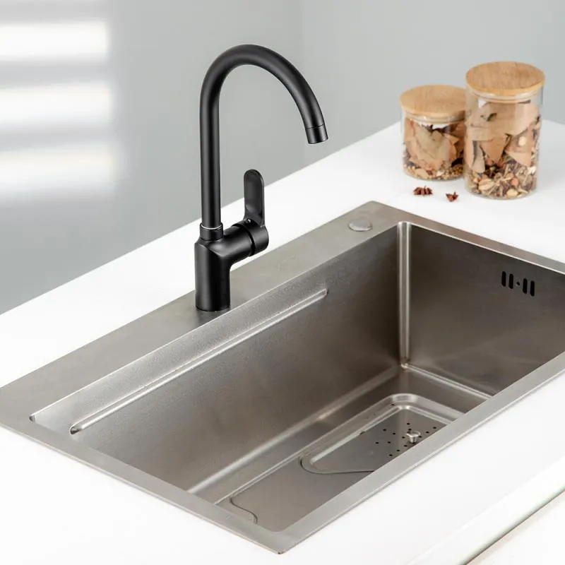 Смеситель для кухни FRUD R42157-6, черный