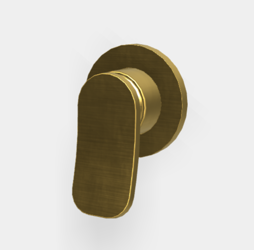 Смеситель для душа Fima Carlo Frattini Flo', на 1 потребитель, брашированное золото (F3803N1/OS)