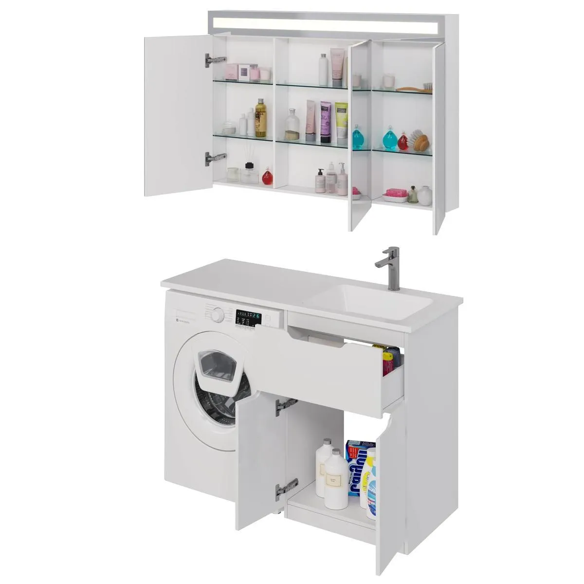 Тумба под раковину напольная Dreja Vega 60 см, белый