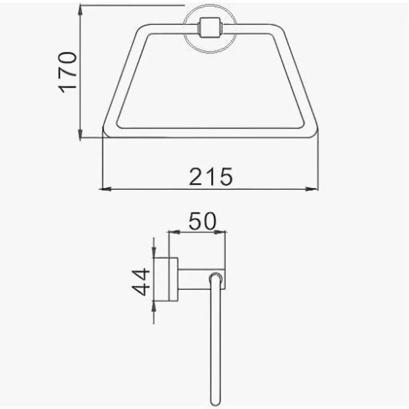 Кольцо для полотенец D-Lin D233111, черный