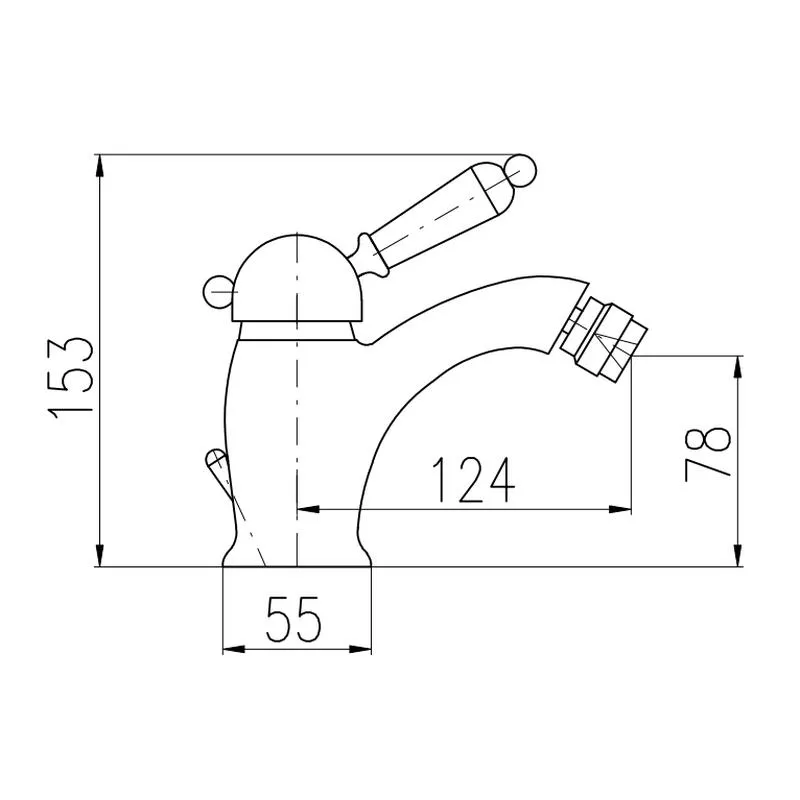 Смеситель для биде Rav Slezak LABE L545.5KZ, золото