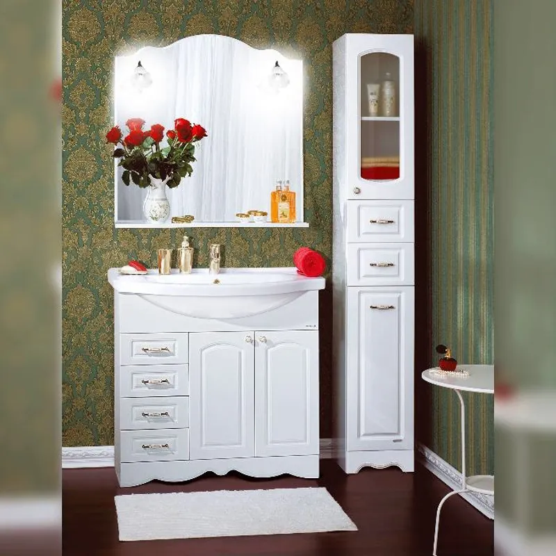 Зеркало Бриклаер АННА 90 см, белый