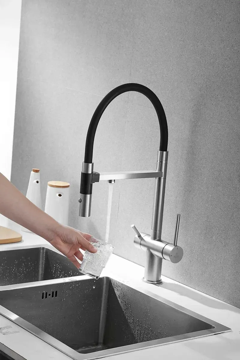 Смеситель для кухни Rose R958L, сатин