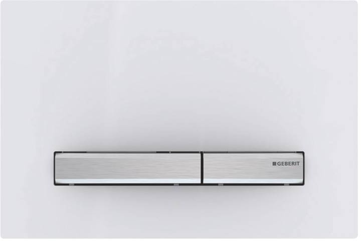 Смывная клавиша Geberit Sigma 50 New (115.788.11.2) (рамка альпийский белый/кнопки сталь)