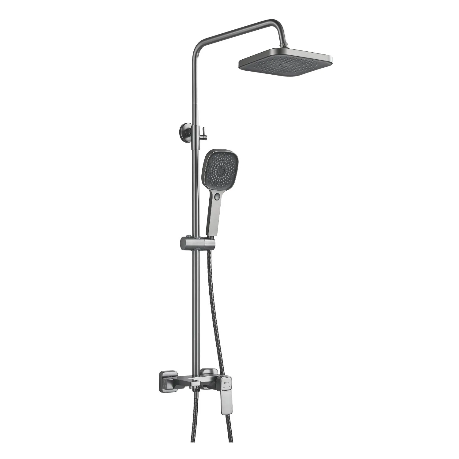Душевая система Shevanik S9736T, оружейная сталь