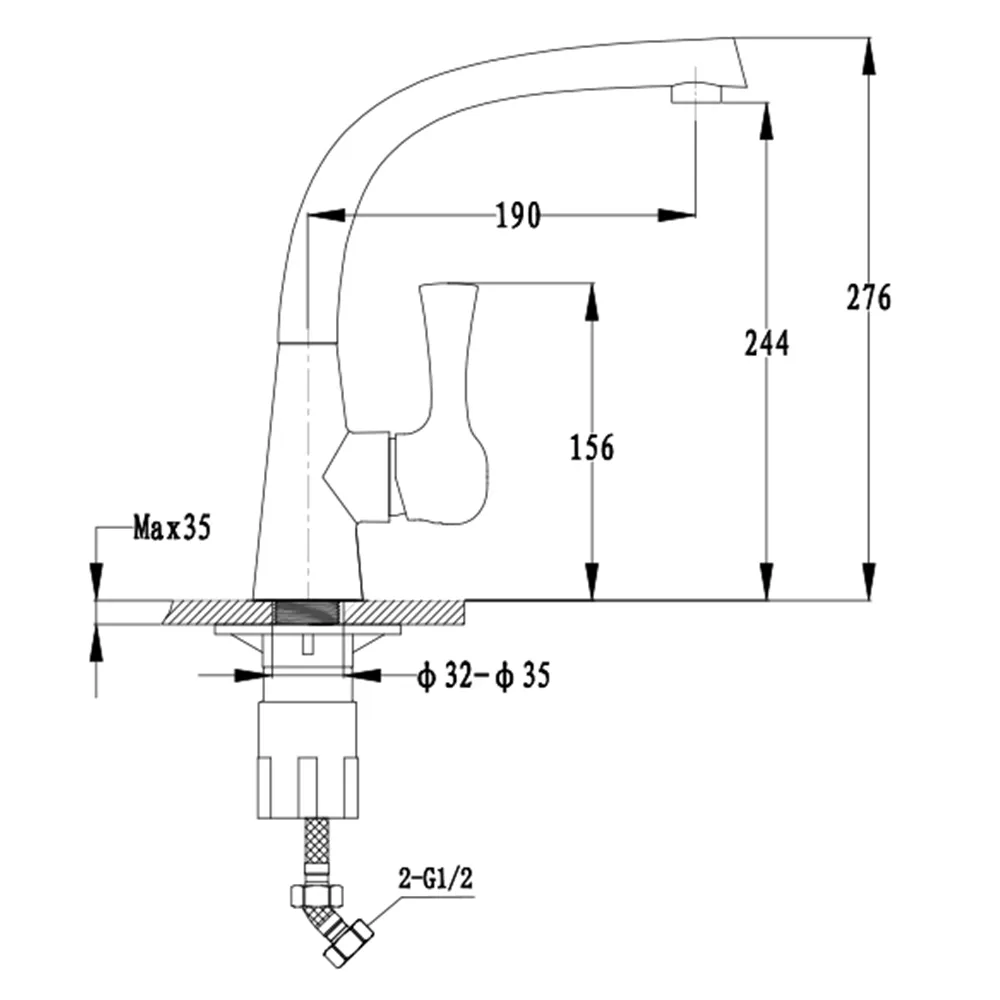 Смеситель для кухни GranFest 3723, песочный