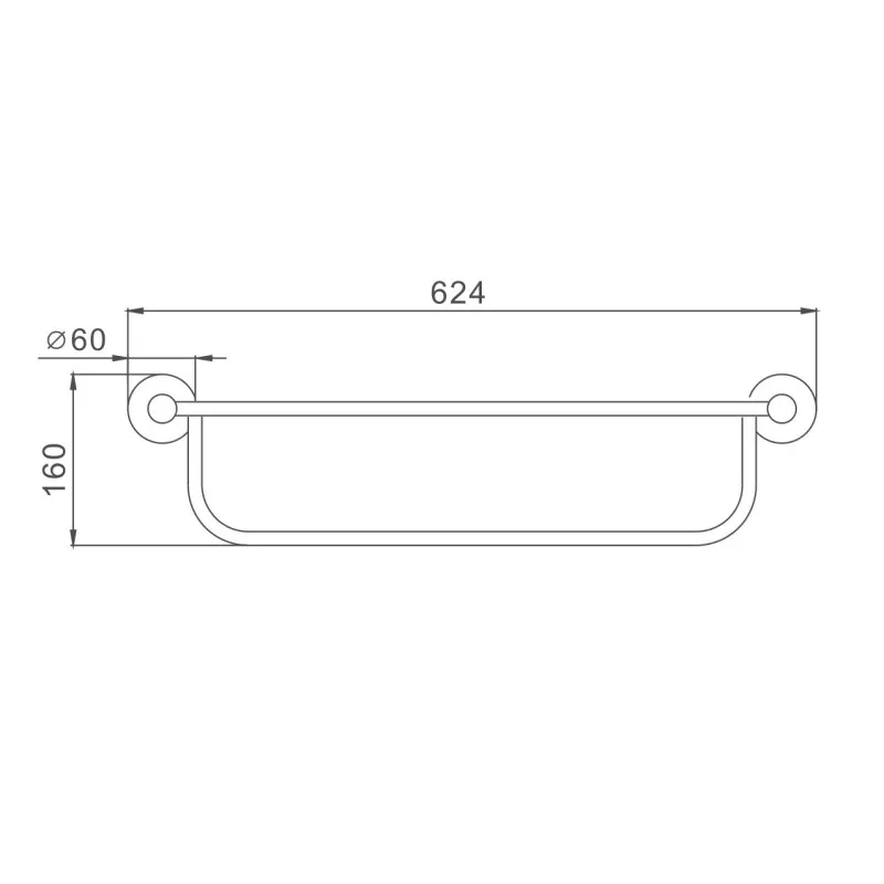Полка для полотенец D-Lin D250280, сталь