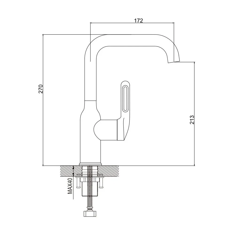 Смеситель для раковины Raffine F201G, золотой сатин