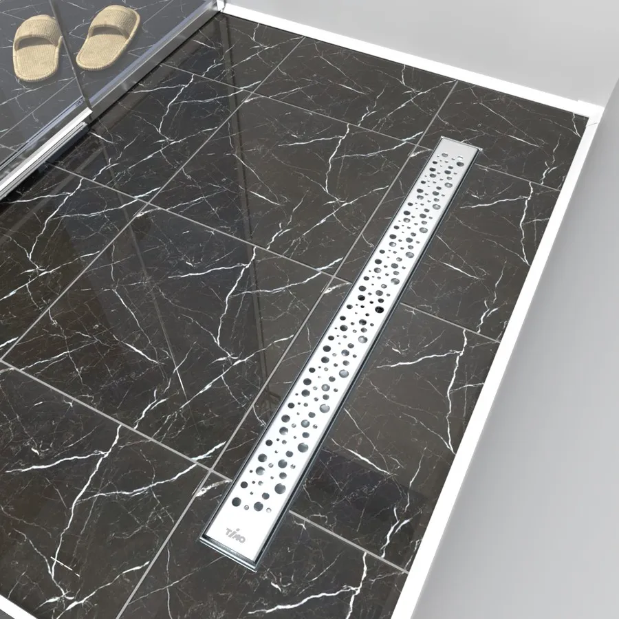 Душевой лоток TIMO Drain Protect 900 с вставкой DR20, сатин (DP20900-DR20900)