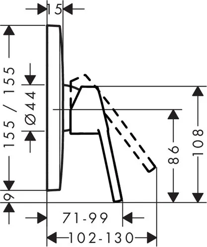 71267000S Set HG Logis Loop смеситель для душа встройка (71267000+01800180)