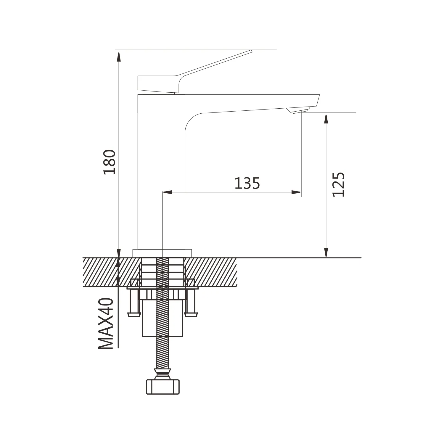 Смеситель для раковины Shevanik S4601, хром