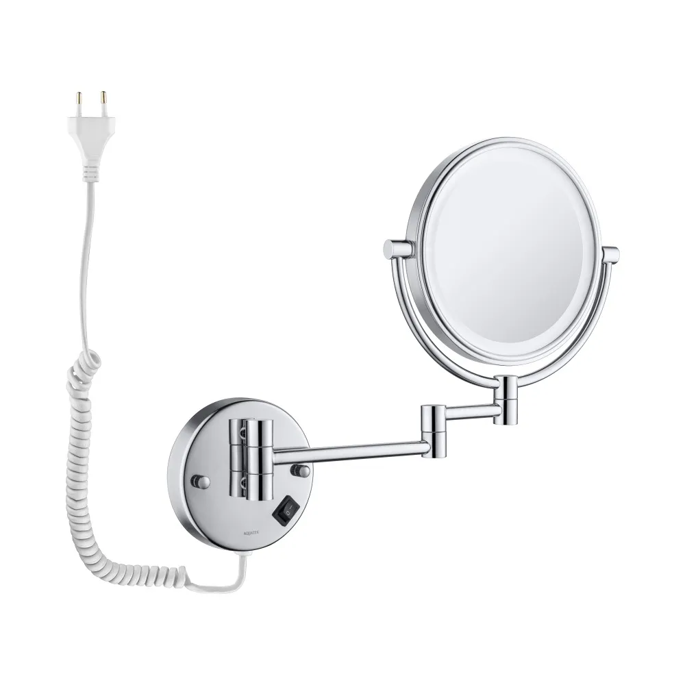 AQ4915CR зеркало косметическое настенное с подсветкой 5х